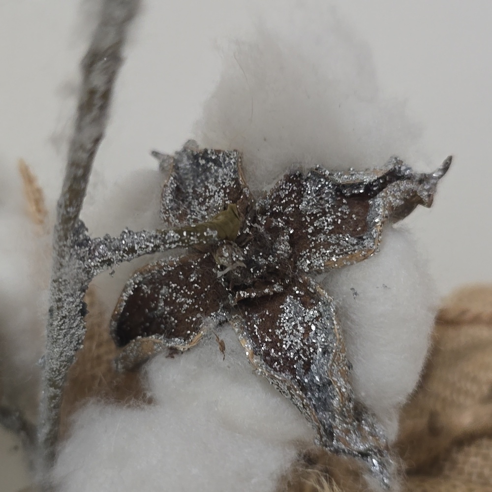 Rustic Cotton Tree with Burlap Base - Picture 10 of 16